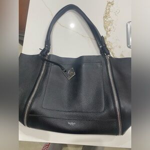 Black Leather Tote Bag